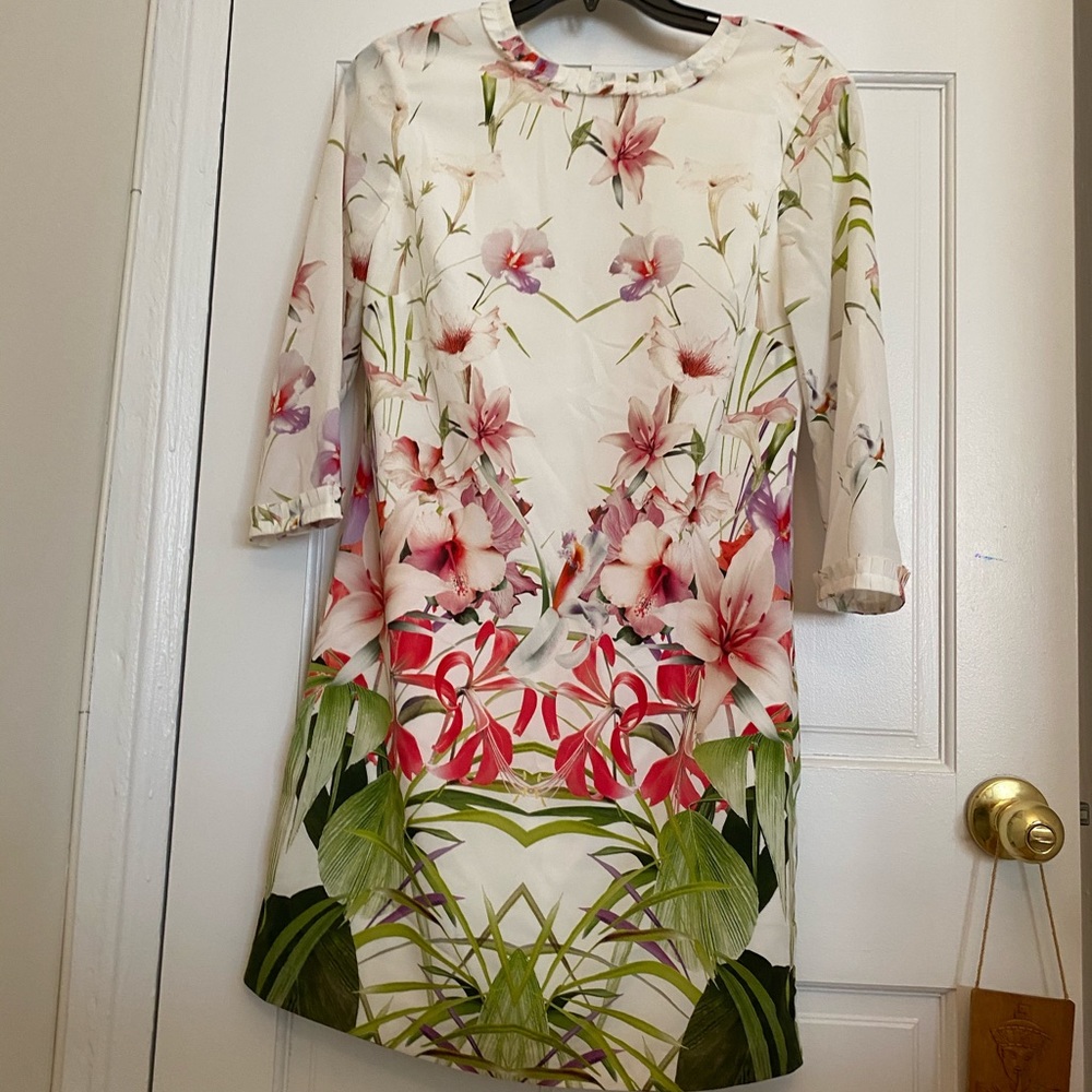 Ted baker silk floral dress